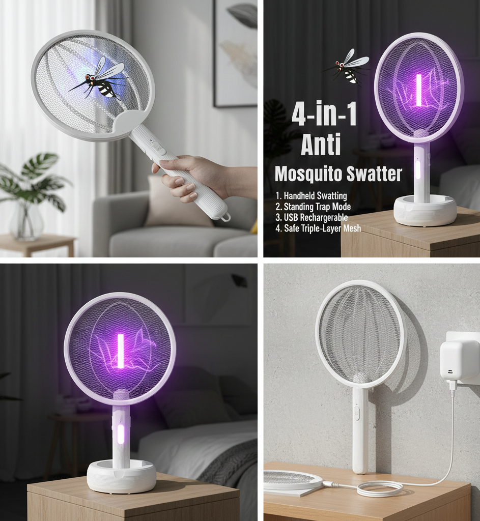 Foldable Mosquito Racket