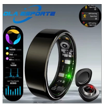 For Smart Ring Men Women Bluetooth Monitor Blood HeartRate Blood Oxygen Monitor Smartring MultiSport 5ATM Waterproof 2026