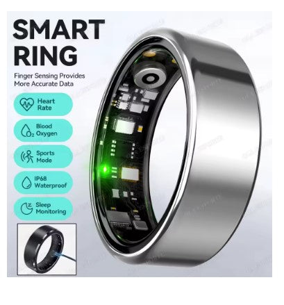 Smart Ring Men Women Bluetooth Monitor Blood HeartRate Blood Oxygen Monitor Smartring MultiSport 5ATM Waterproof 2026