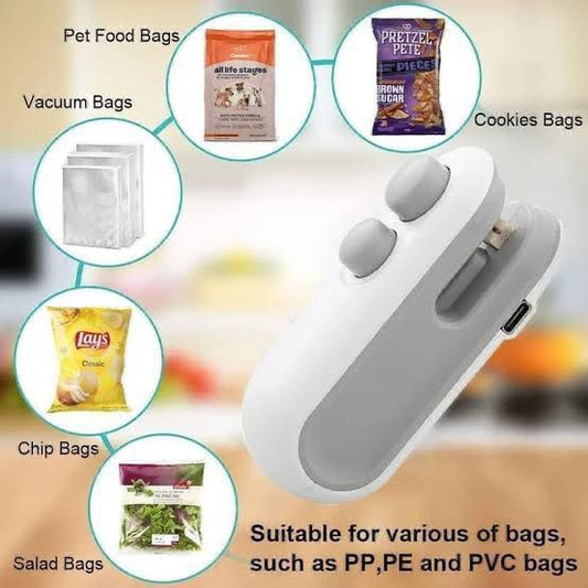 Rechargeable Mini Pocket Shoppers Sealing Device